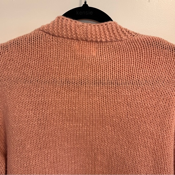 Luna Ivy Viral Pink Open Front 3D Cherry Knit Cardigan Sweater XS - Picture 9 of 13